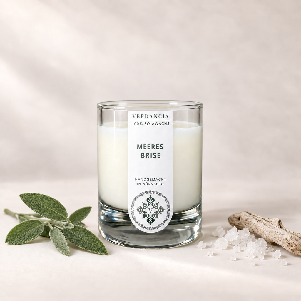 Soy Candle - "Ocean Breeze" - Wood, Sage and Sea Salt