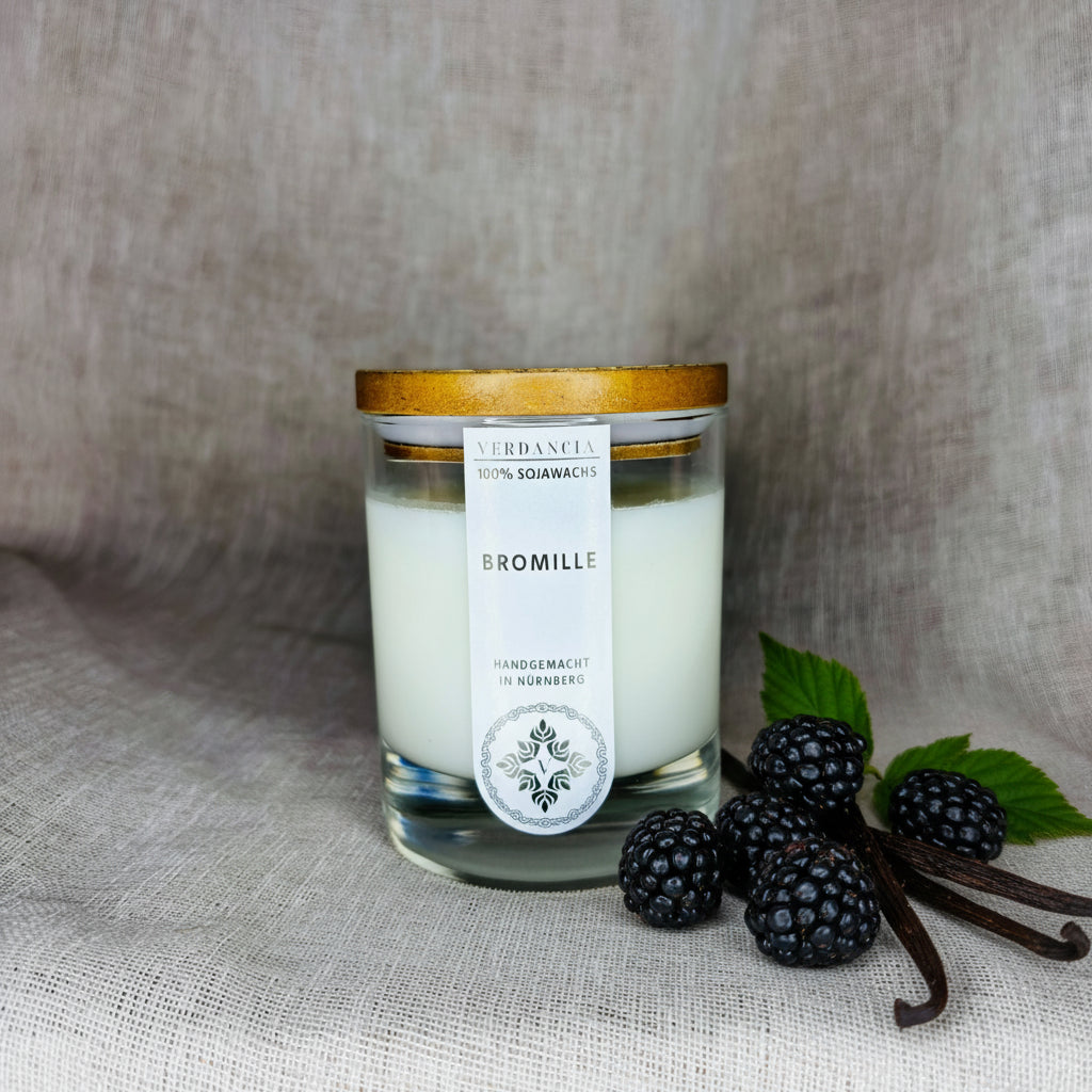 Bromille | Duftkerze Sojawachs – Brombeere & Vanille – süß & fruchtig