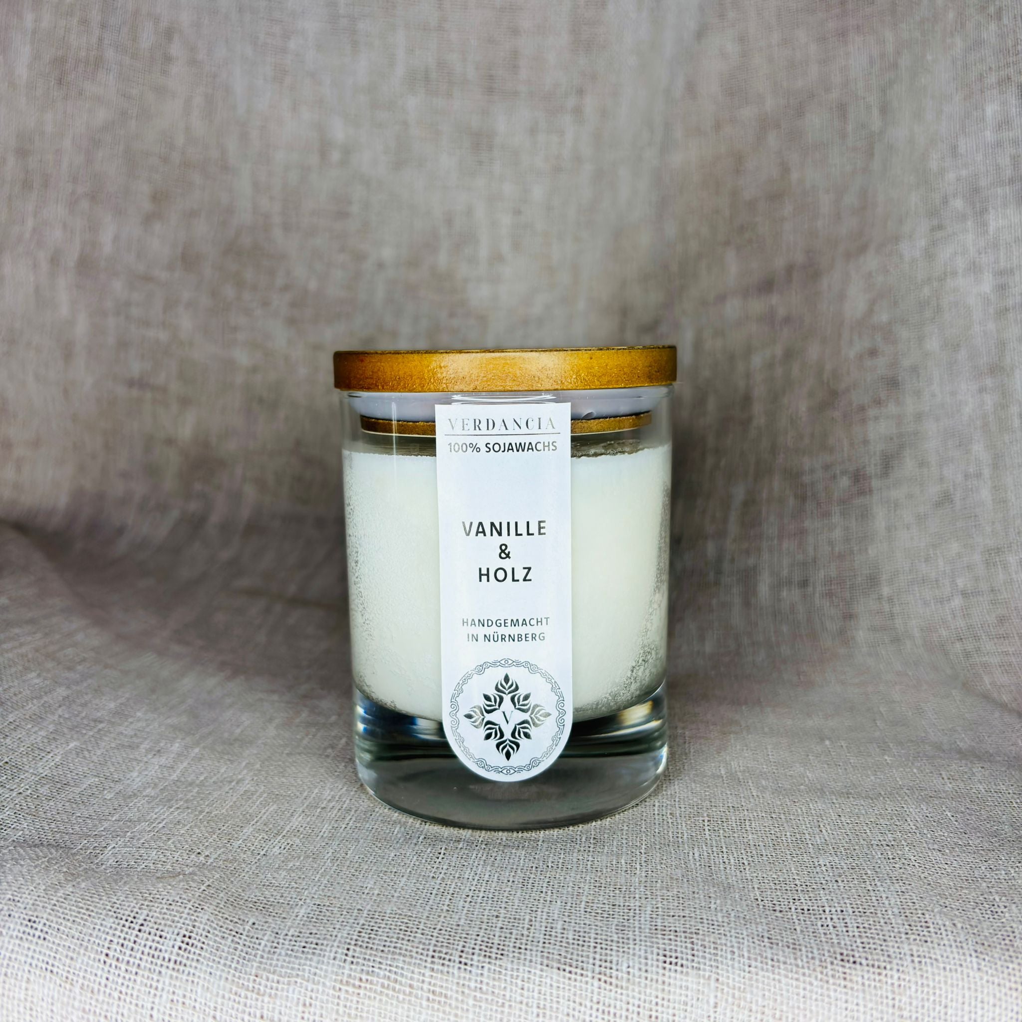 Vanille & Holz | Duftkerze Sojawachs – Vanille, Patchouli und Sandelholz – warm & gemütlich