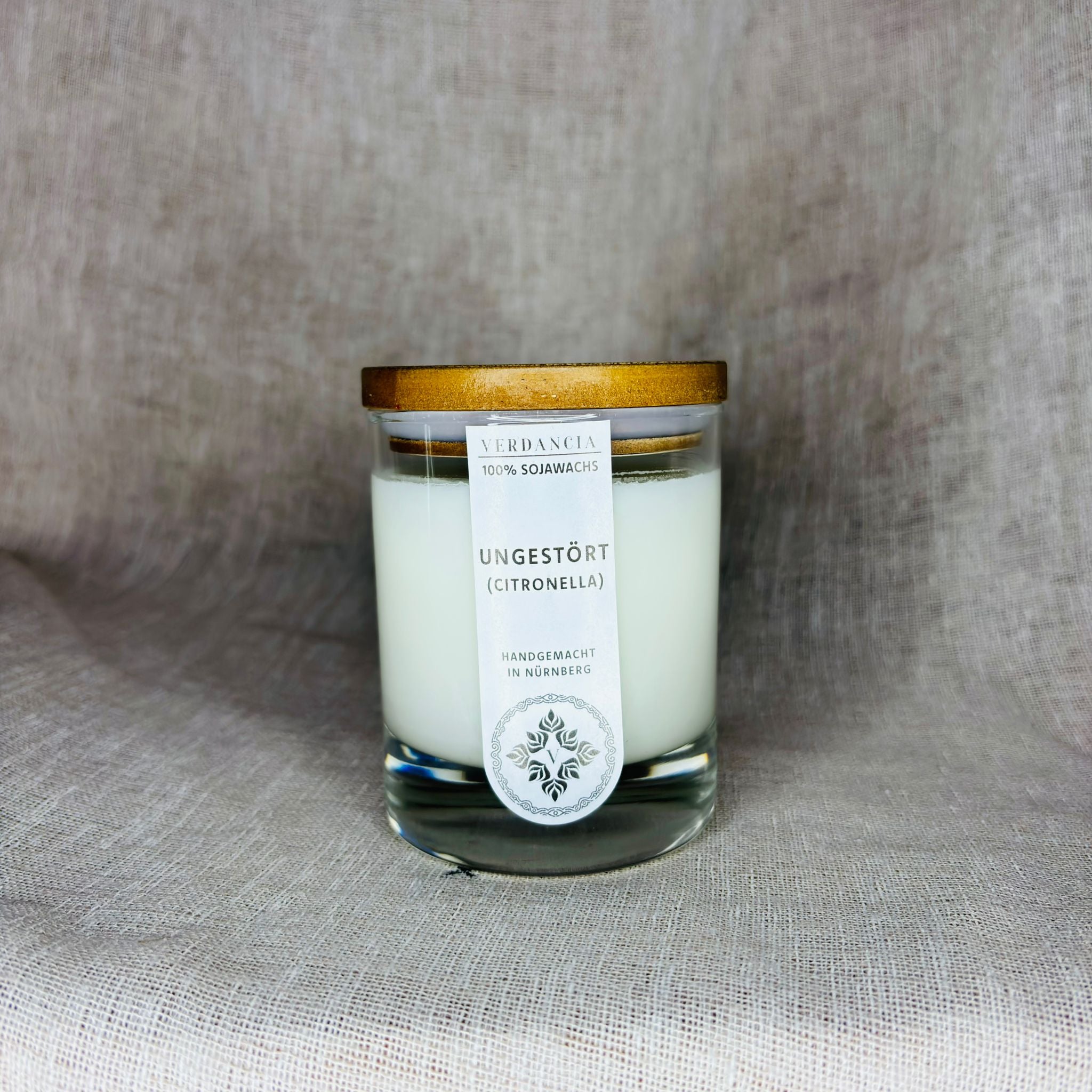 Ungestört (Citronella) | Duftkerze Sojawachs – Citronella – gegen Mücken – frischer Zitrus Duft – Outdoor Kerze