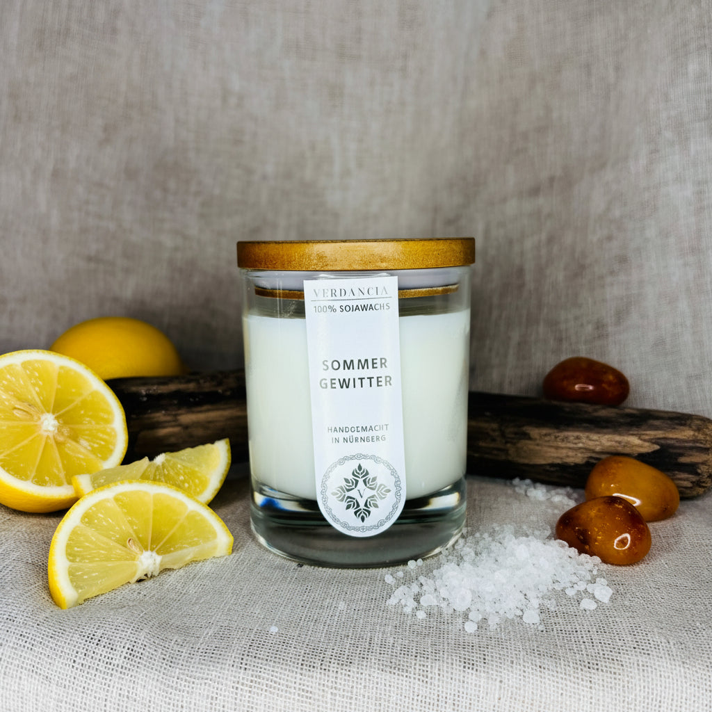 Sommergewitter | Duftkerze Sojawachs – frischer Sommer Duft – belebend