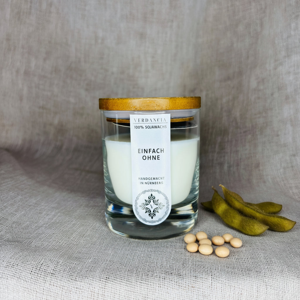 Einfach Ohne | Sojawachs Kerze – ohne Duft – minimalistisch & natürlich