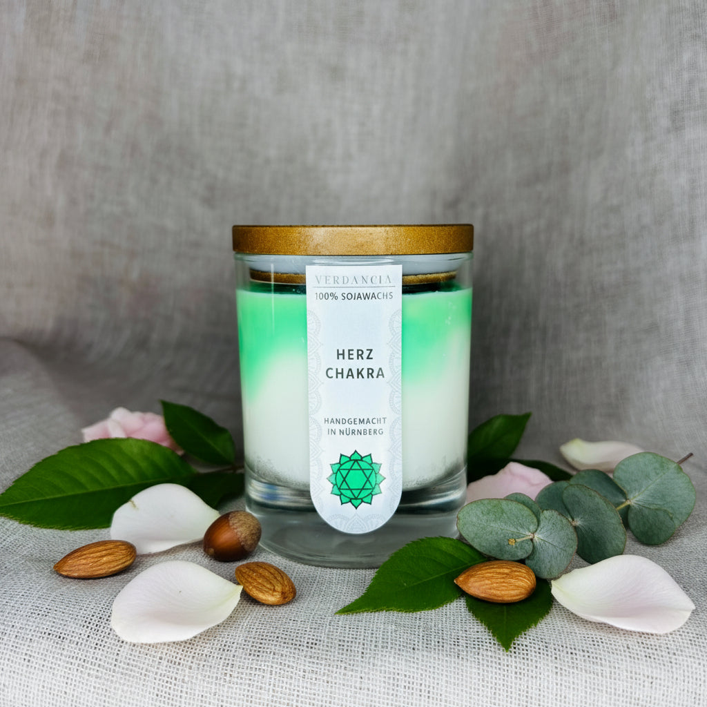 Soja Duftkerze - "Herzchakra" - Yogakerze