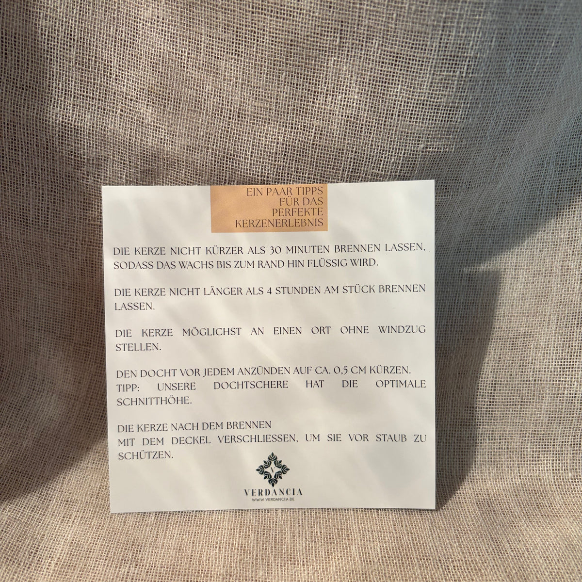 Flyer Candle Care Tips - 20er Bundle