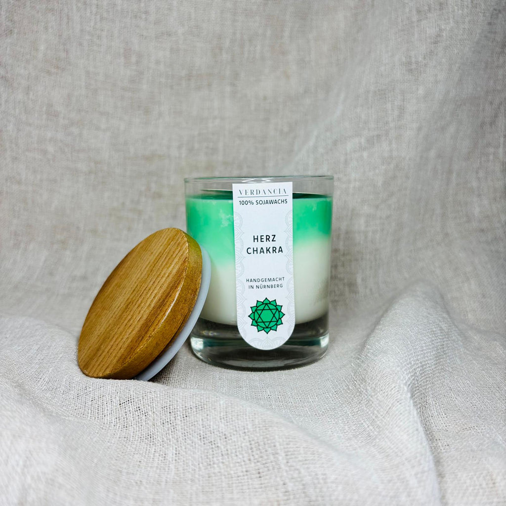 Soja Duftkerze - "Herzchakra" - Yogakerze